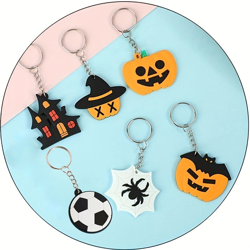 6pcs Halloween Pumpkin Small Pendant Pumpkin Light Ghost Keychain