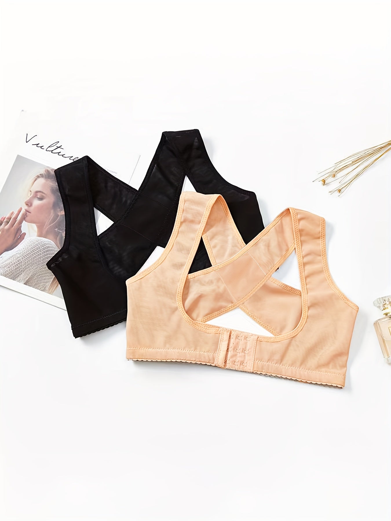 2pcs Posture Corrector Front Buckle Body Shaper Women's Underwear