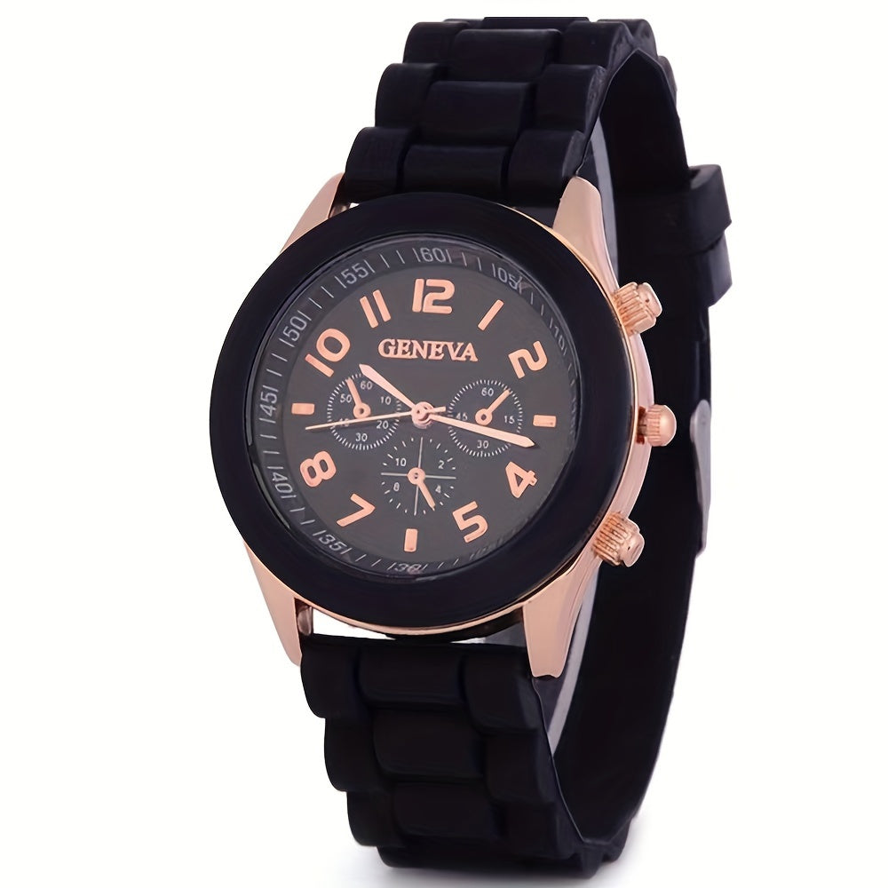 Colorful Silica Gel Quartz Watch for Outdoors