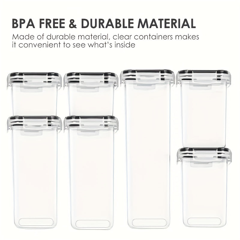 7pcs Kitchen Sealed Jar Storage Set for Grains Refrigerated Odorless