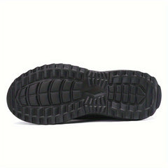 Lightweight Faux Leather Running Shoes Lace Up Non Slip Sneakers
