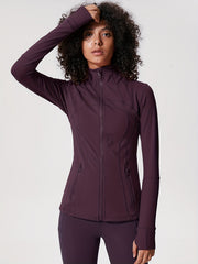 Full Zip Yoga Jacket with Thumb Holes and Pockets
