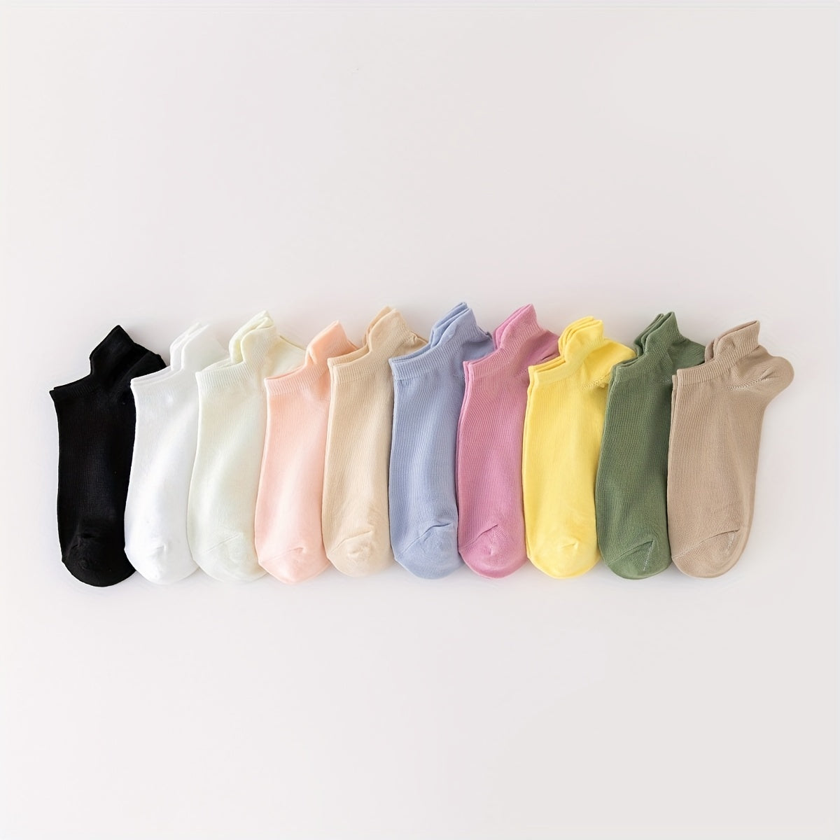 10 Pairs Lightweight Low Cut Ankle Socks Women's Stockings