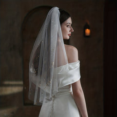 Sequin Head Veil Bridal Single Layer Wedding Hair Accessories