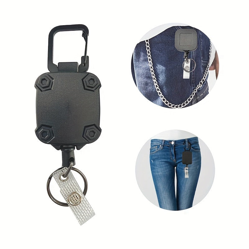 High Elasticity Telescopic Keychain Buckle With Steel Wire Rope