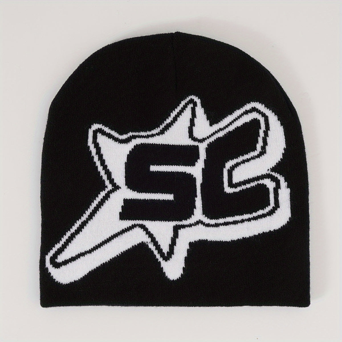 Y2K Jacquard Hip Hop Knit Beanie Hat Unisex Warm Couple Skull Hats