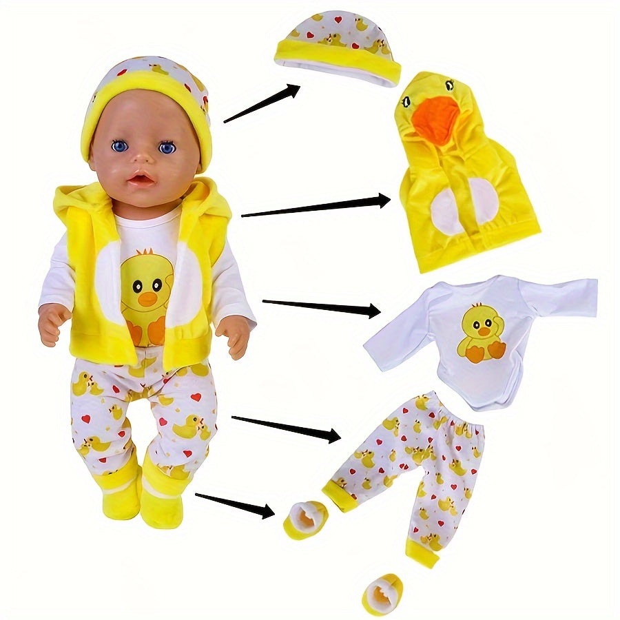 Duck Themed Outfit Set for 17-18 Inch & 43 cm Dolls