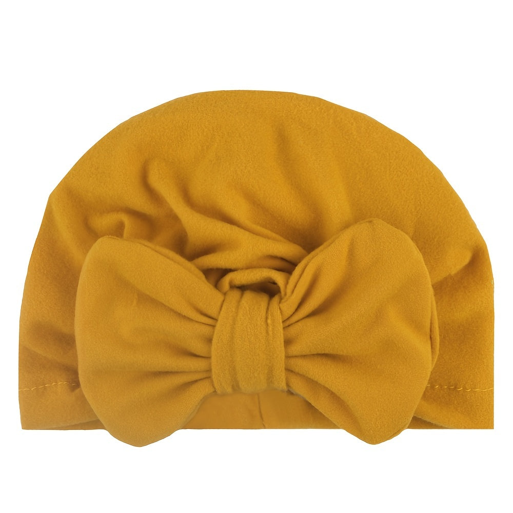 Infant Head Wrap Hat Bow Beanie Caps Turban For Baby Boys And Girls
