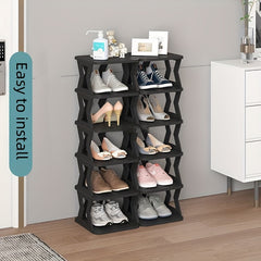 1Pc Folding Shoe Rack Shoe Storage Shelf Space Saving Organization