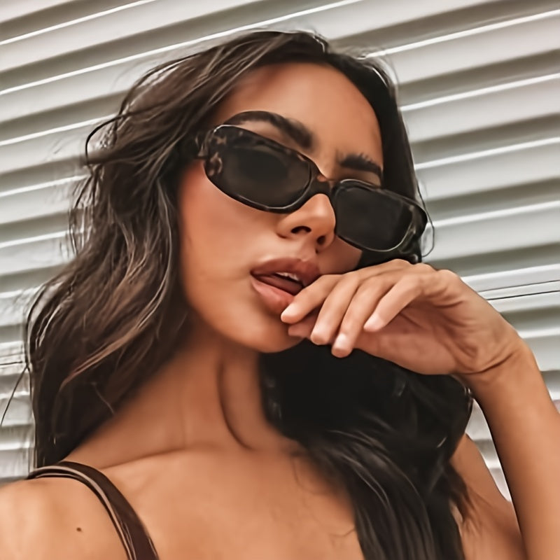 Vintage Punk Rectangular Sunglasses Women's Eyewear