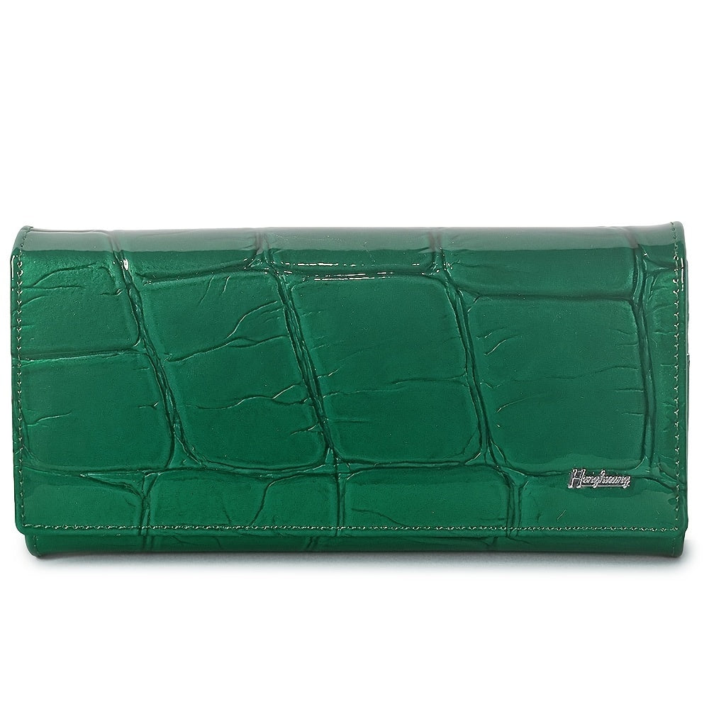 Top Grain Leather Women'S Bi fold Wallet with Magnetic Closure