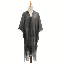 Bright Tassel Cape Thin Shawl for Women