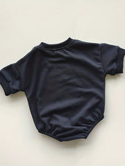 Baby Boys LITTLE LOVE Embroidery Onesie Short Sleeve Romper