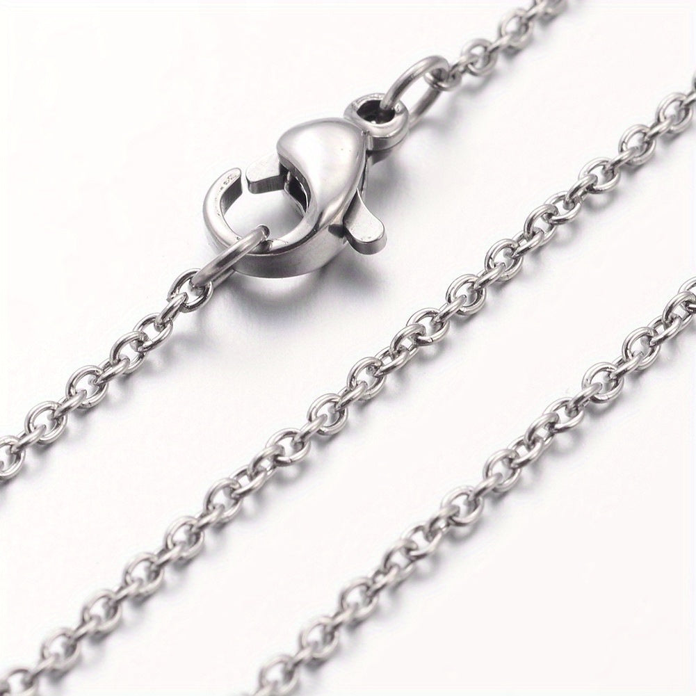 20pcs Stainless Steel Necklace Cable Chains Lobster Clasps DIY Jewelry Making