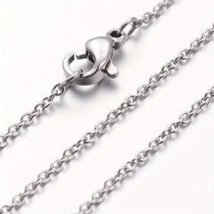 20pcs Stainless Steel Necklace Cable Chains Lobster Clasps DIY Jewelry Making