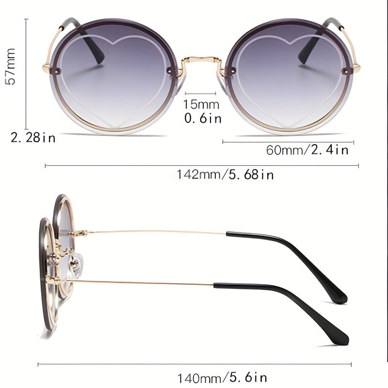 Y2K Heart Gradient Sunglasses UV400