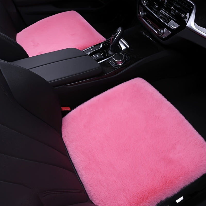 Long Fluffy Car Cushion Warm Single Seat Thickened Universal Binding