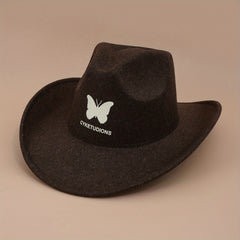 Luminous Cowboy Hat Punk Solid Fedora Cap Unisex Sunscreen Jazz Hat