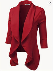 Casual Long Sleeve Lapel Blazer for Women
