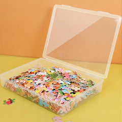 Large Capacity Transparent Building Blocks Puzzle Storage Box