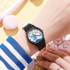 Colorful Small Dinosaur Quartz Watch With Silicone Strap