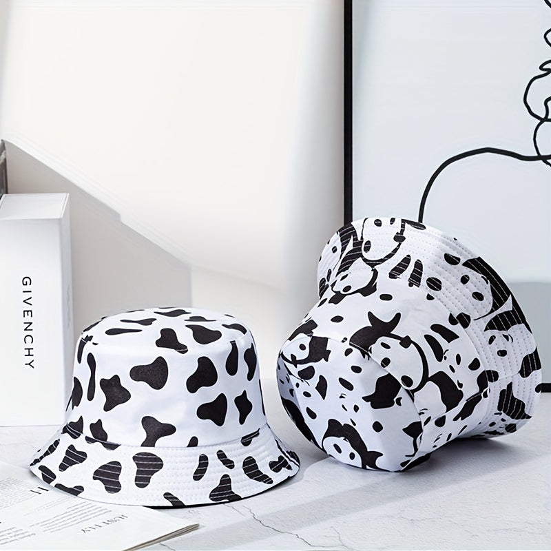Cow Panda Bucket Hat for Summer Travel