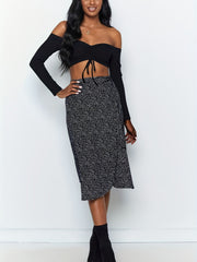 Printed Sarong Skirt High Waist Sexy Summer Slim Women's Clothing
