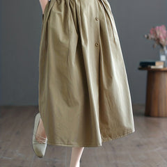 High Waist Midi Skirt Loose Casual Skirt Women's Clothing