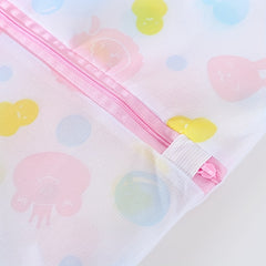 Flower Pattern Clothes Washing Bag Home Mesh Laundry Bag