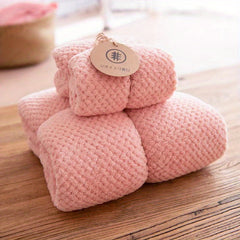 2pcs Absorbent Non Fading Bathroom Towel Set for Adults and Children