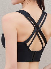 Criss Cross Sports Bra Push Up Shockproof Women's Lingerie