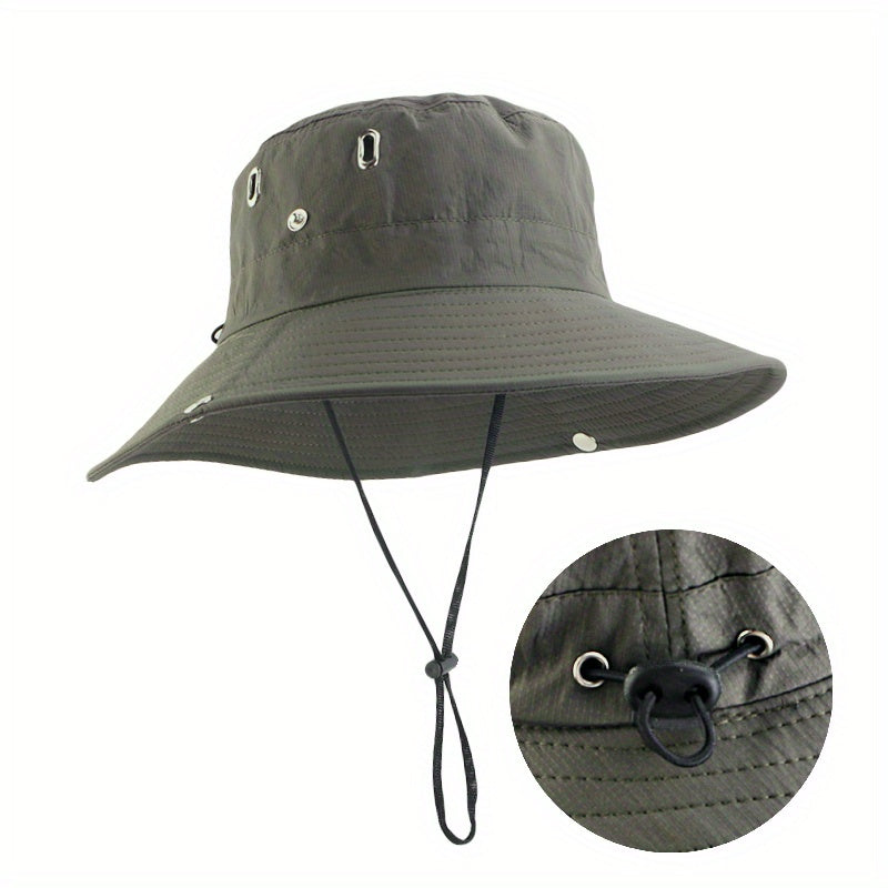 Summer Fisherman Hat Drawstring Bucket Hats Outdoors Climbing Travel