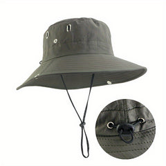 Summer Fisherman Hat Drawstring Bucket Hats Outdoors Climbing Travel