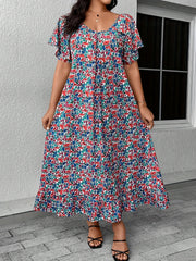 Boho Butterfly Sleeve Maxi Dress