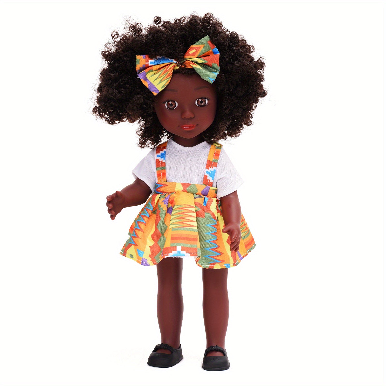 African American Doll Full Set Curly Hair Gift for Girls Halloween Christmas
