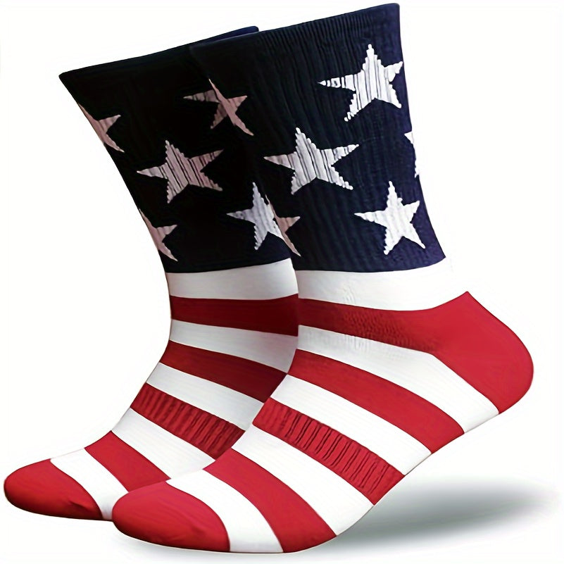 American Flag Pattern Socks for Men or Women - Patriotic 4th of July Freedom