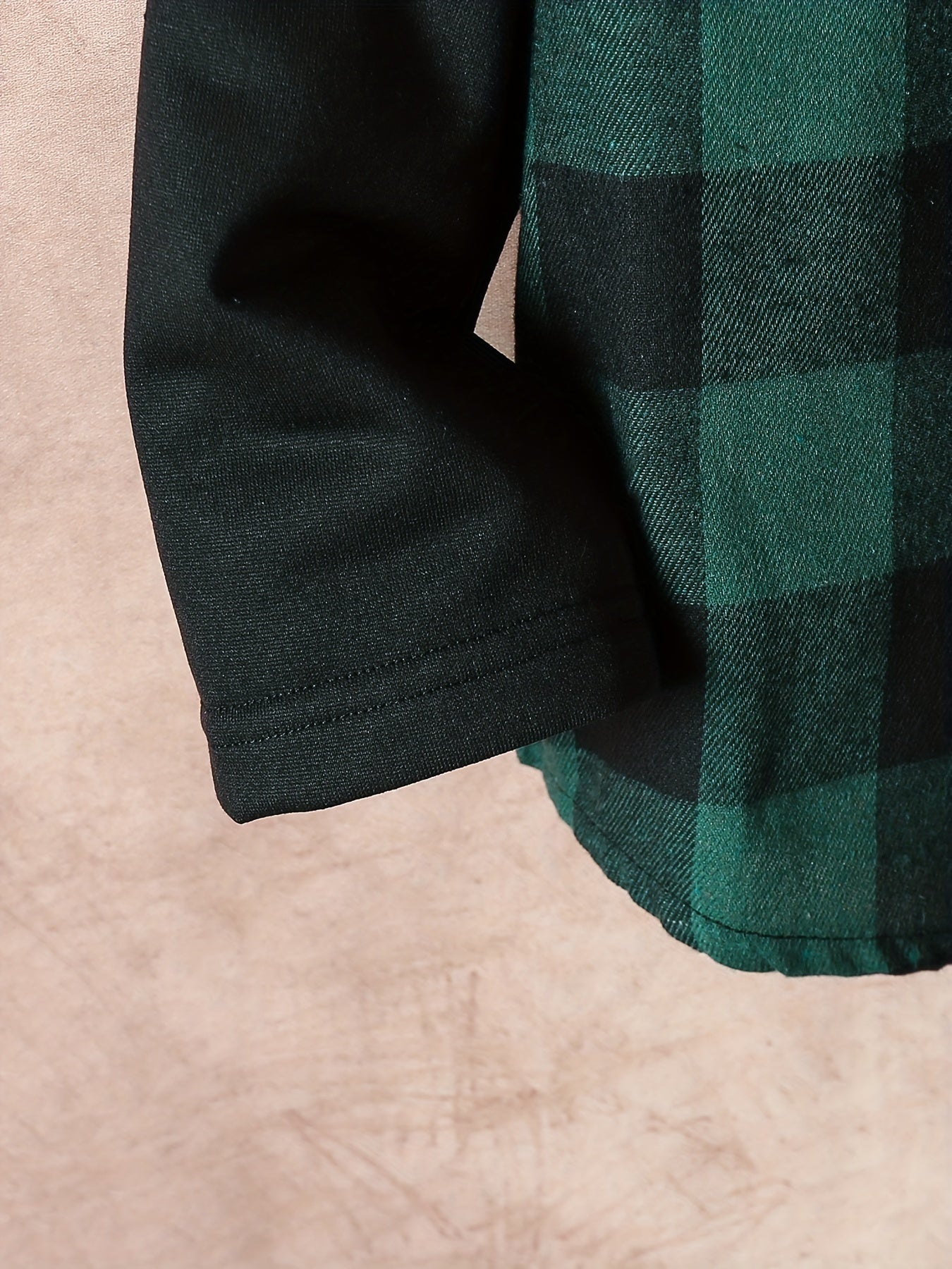 Boys Plaid Hooded Shirt Jacket For Spring And Autumn