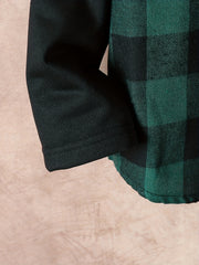 Boys Plaid Hooded Shirt Jacket For Spring And Autumn