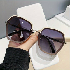 Large Polygon Sunglasses UV400 Sun Shades for Driving Beach Travel