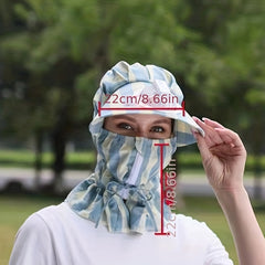 Women's Summer UV Protection Hat with Mask & Neck Gaiter