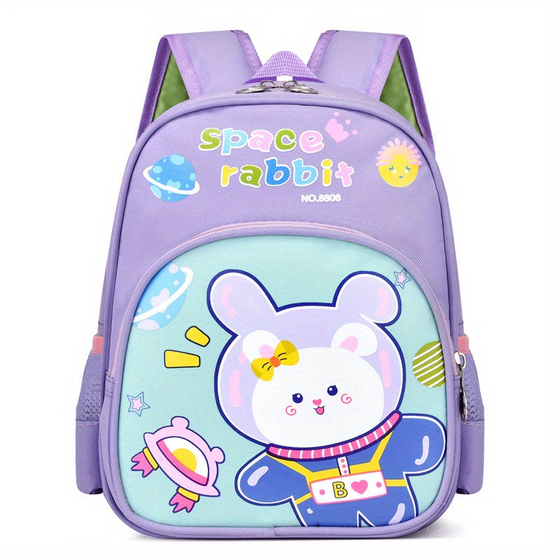 Kids Astronaut Rabbit Backpack, Lightweight School Bag for Kindergarten