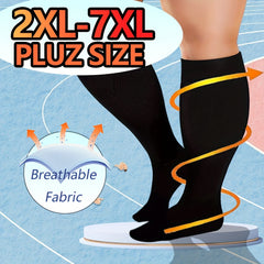 Copper Compression Socks 15-20 mmHg Extra Wide Calf Knee High