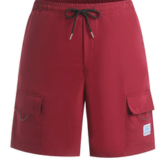 Men's Drawstring Flap Pocket Shorts Summer Clothing