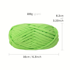 1pc T-shirt Yarn Soft Colored Yarn for DIY Projects 100g