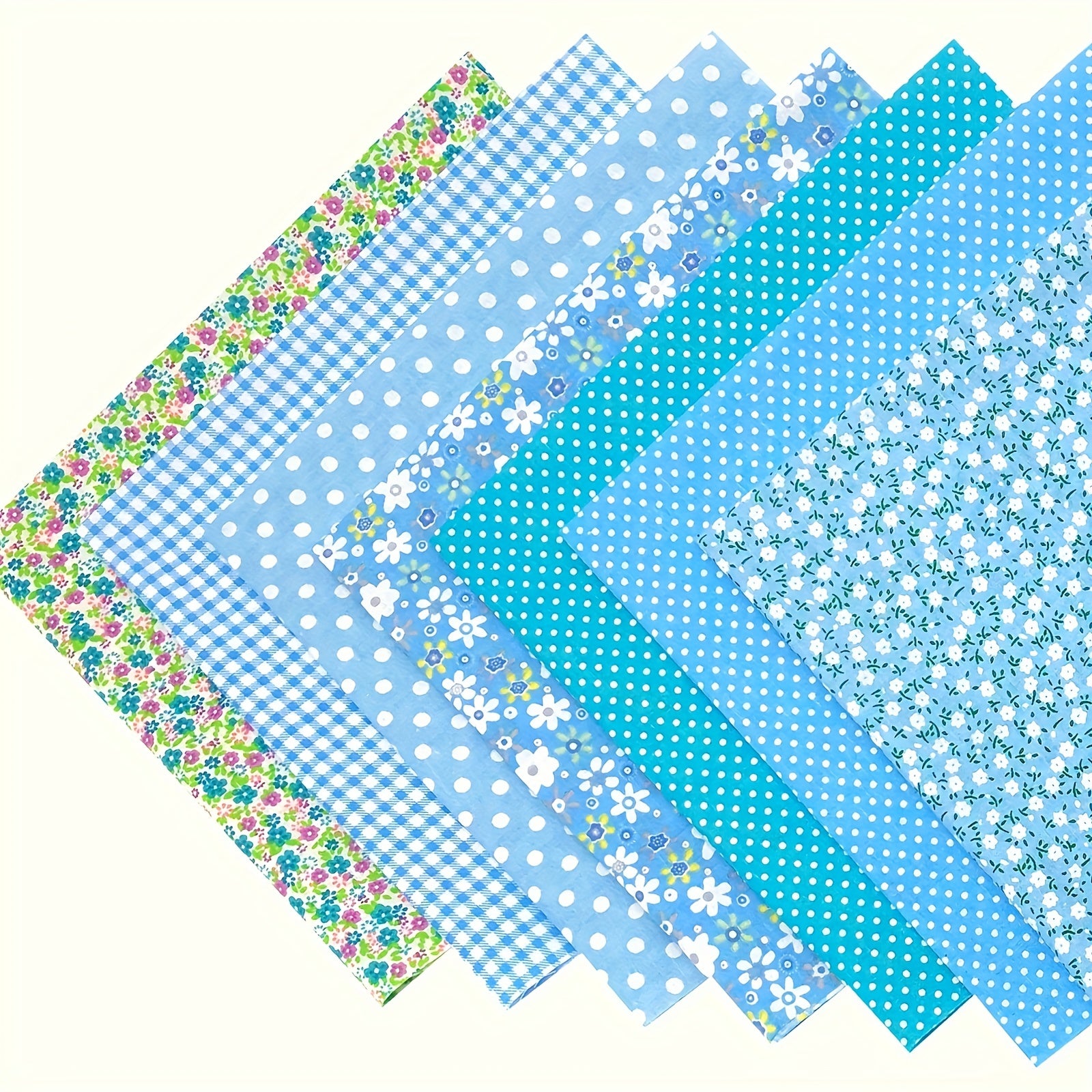 7pcs 49 78 49 Floral Cotton Fabric Square Quilted Fabric For Sewing