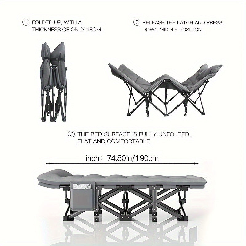 Outdoor Folding Bed Office Nap Bed Single Person Nap Bed Household Bed
