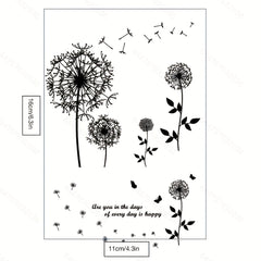 Dandelion DIY Silicone Clear Stamp For Card Making and Scrapbooking