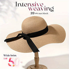 UPF 50 Straw Sun Hat for Women UV Protection