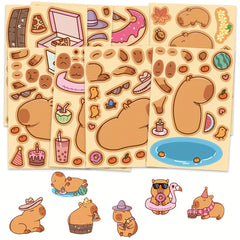 8pcs Capybara Journal Series Graffiti Stickers DIY Creative Toy