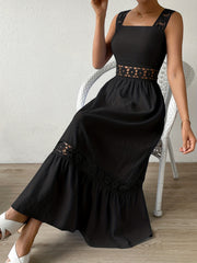 Bohemian Long Bridesmaid Dress Solid Casual Hollow